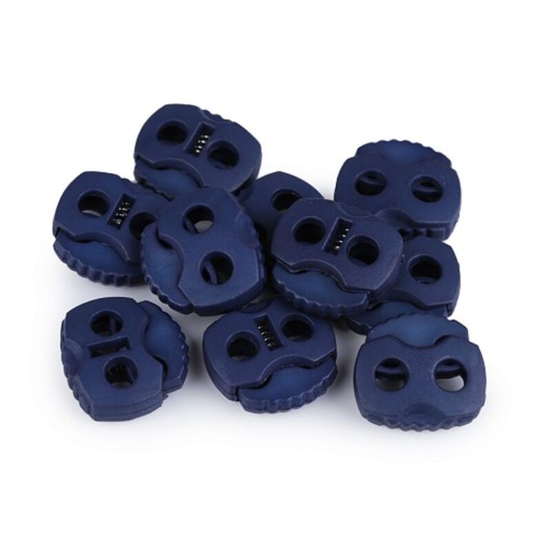 Stopper, kahe auguga, 20x20 mm - tumesinine