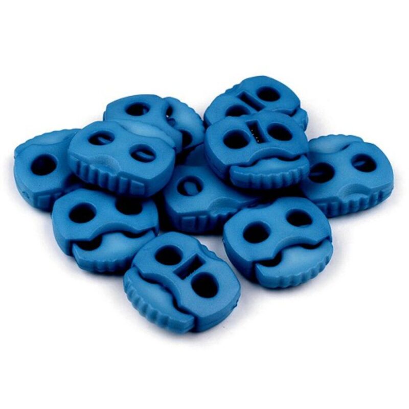 Stopper, kahe auguga, 20x20 mm - sinine