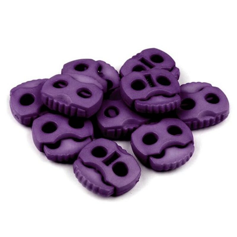 Stopper, kahe auguga, 20x20 mm - tumelilla