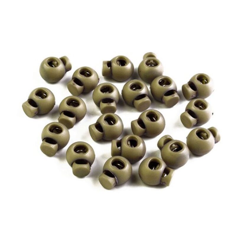 Stopper, ühe auguga, 15x19 mm - khakiroheline
