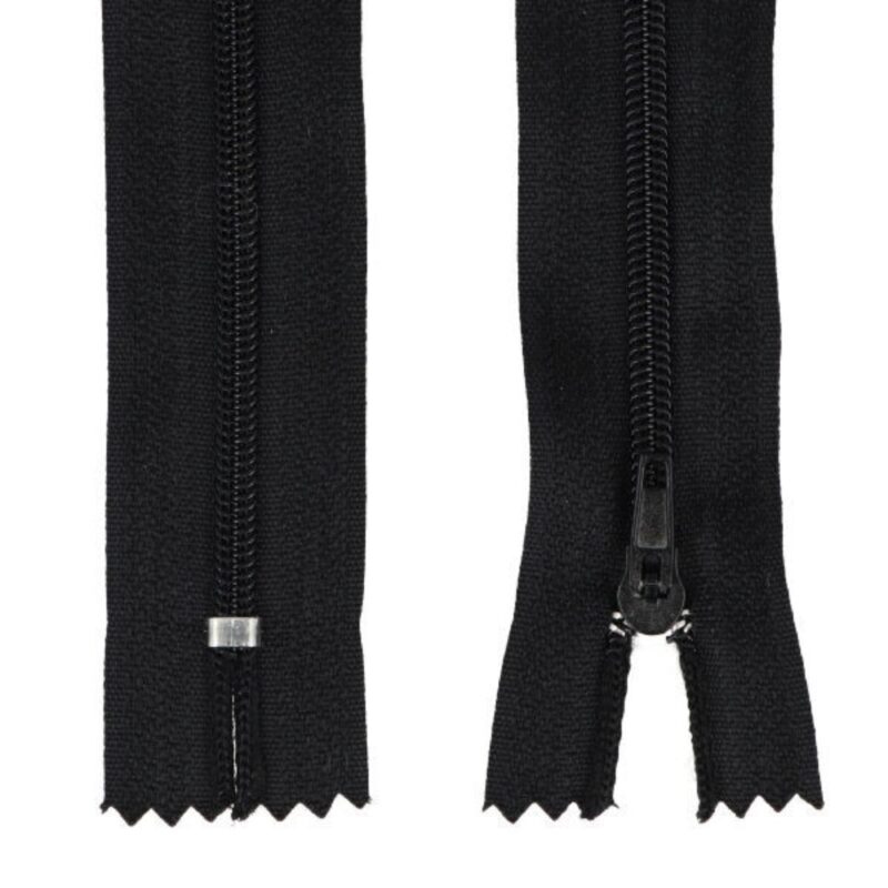 Spiraallukk, alt kinnine, must, 65 cm