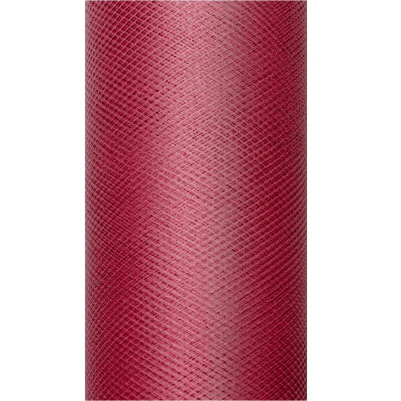 Tüll rullis, 50 cm x 9 m, bordoopunane