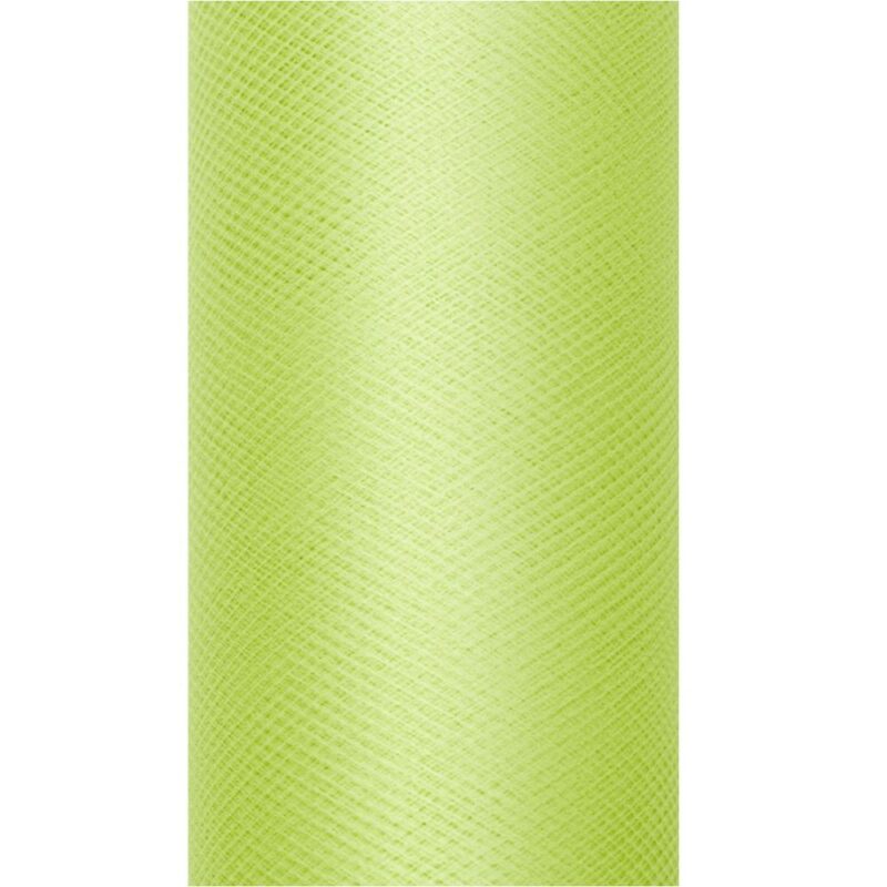 Tüll rullis, 15 cm x 9 m, laimiroheline