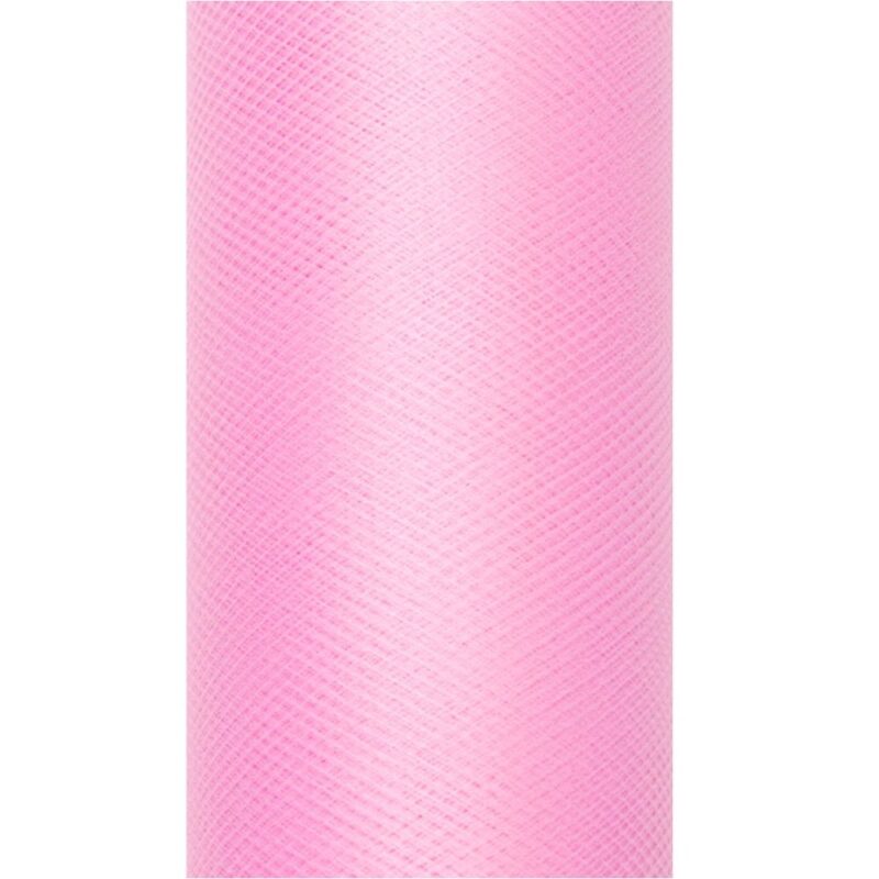 Tüll rullis, 8 cm x 20 m, roosa