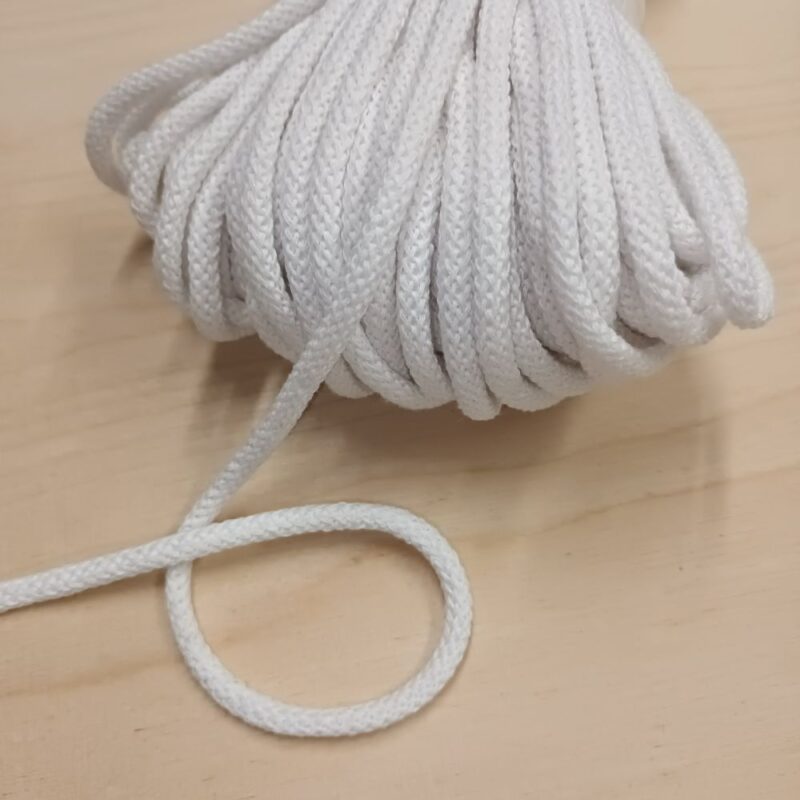 Puuvillane pael, ø 5 mm, valge
