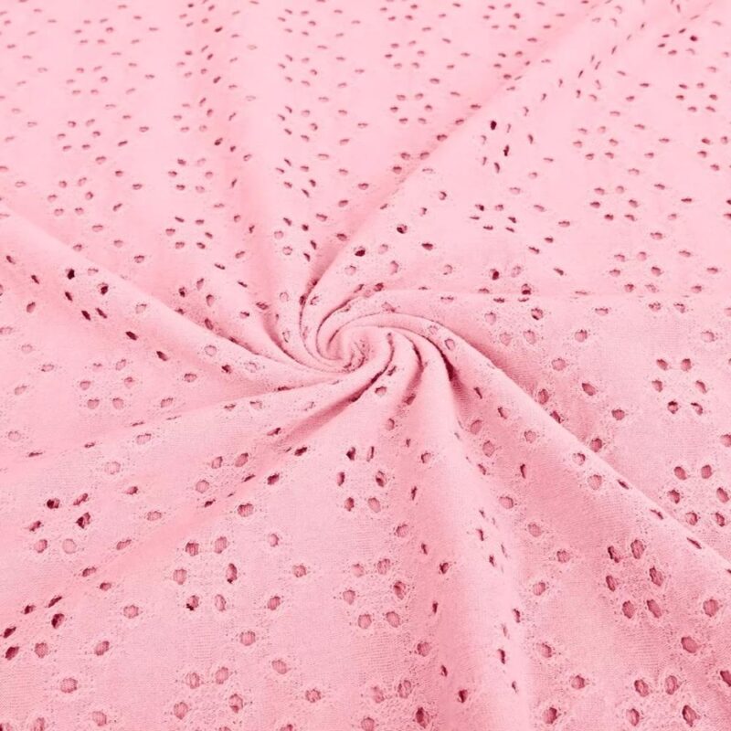 Broderii trikotaaž, roosa