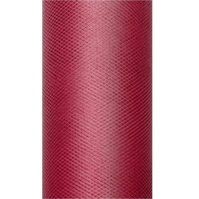 Tüll rullis, 30 cm x 9 m, bordoopunane