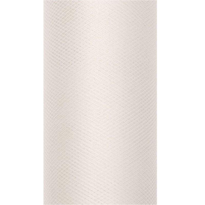 Tüll rullis, 15 cm x 9 m, loodusvalge