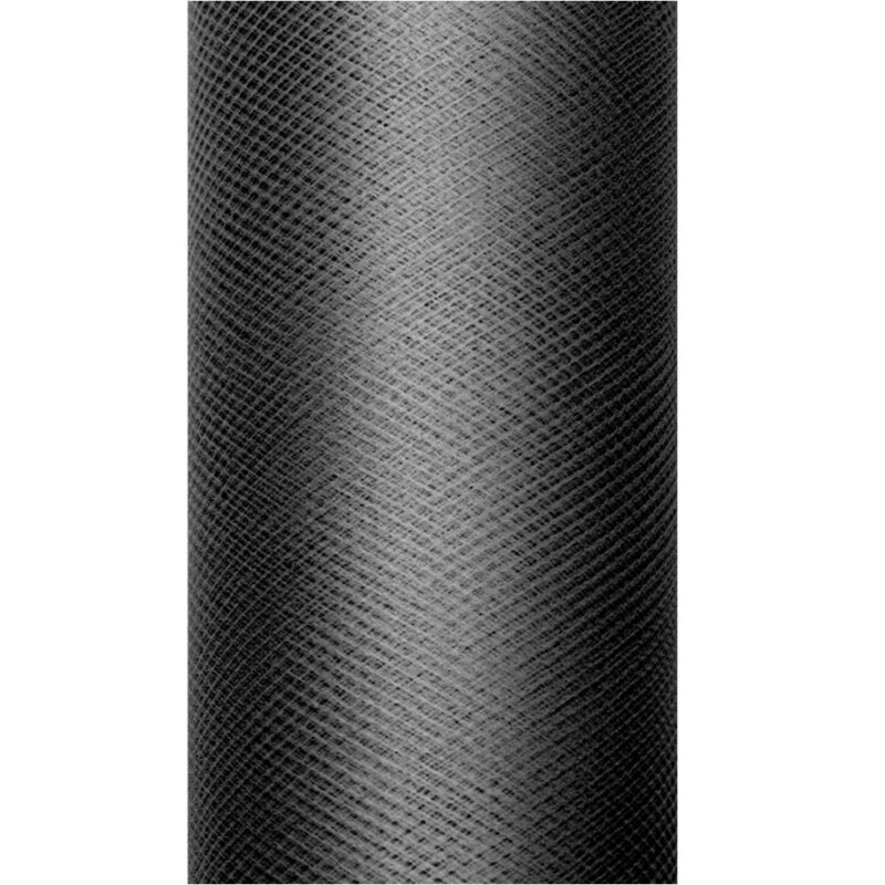 Tüll rullis, 15 cm x 9 m, must