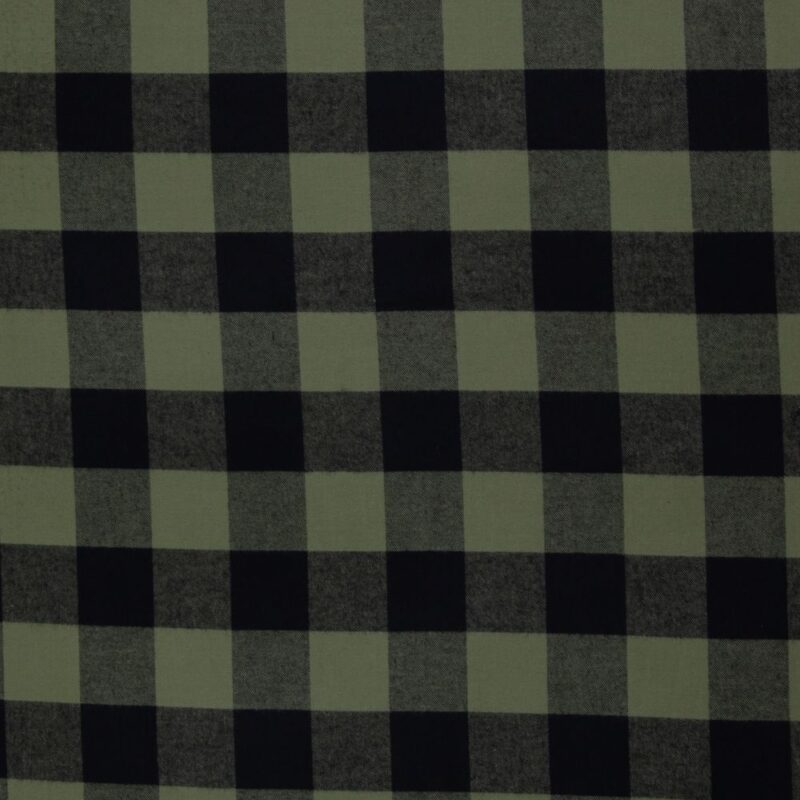 Flanell, rohelise-mustaruuduline