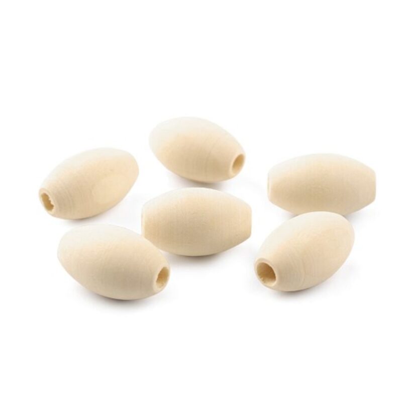 Puithelmed, 18x28 mm, ava 6 mm, naturaalne, 6 tk pakis