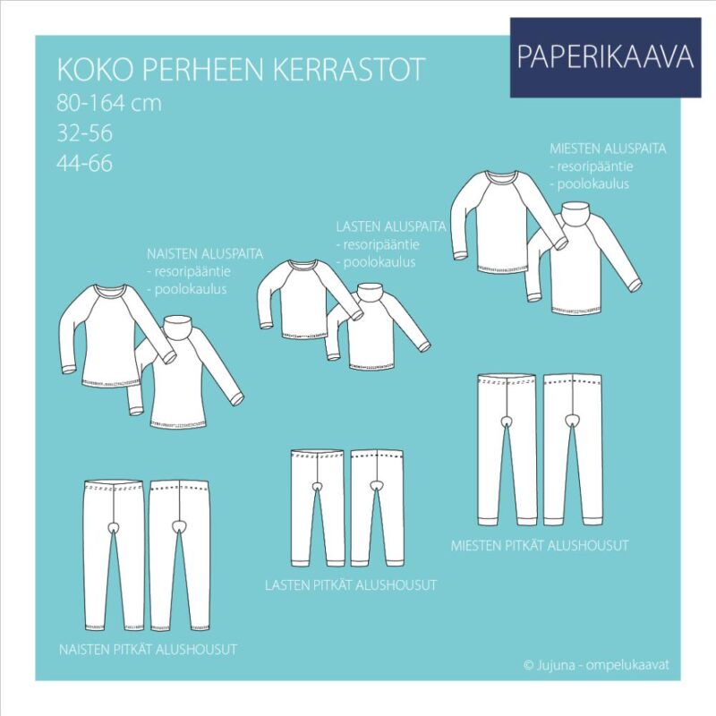 Paberlõige - soe pesu lastele, naistele, meestele