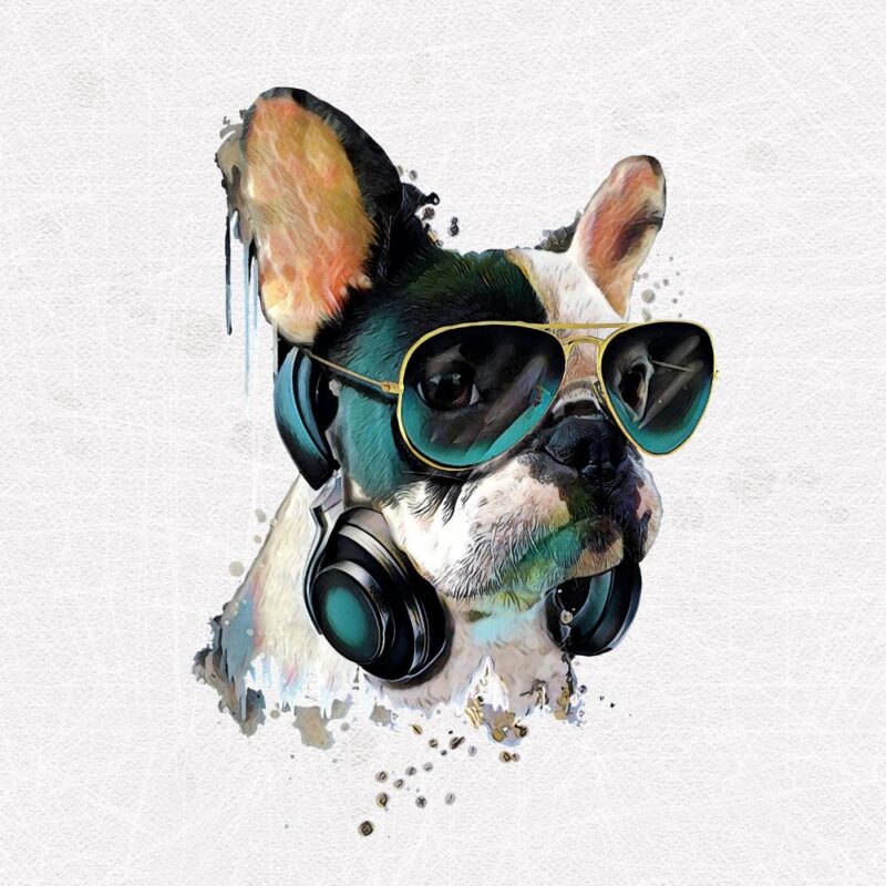 Dressikangast paneel, 40x50 cm, buldog