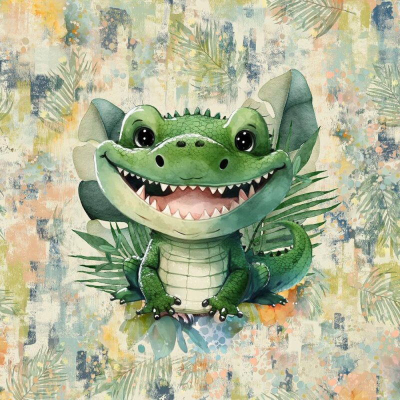 Dressikangast paneel, 40x50 cm, krokodill