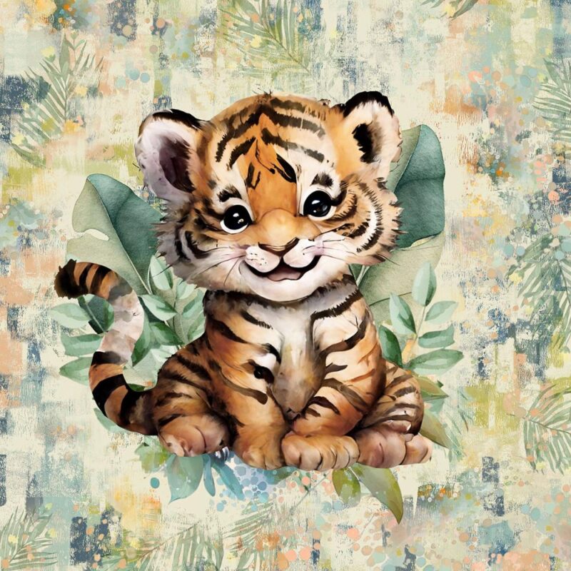 Dressikangast paneel, 40x50 cm, tiiger
