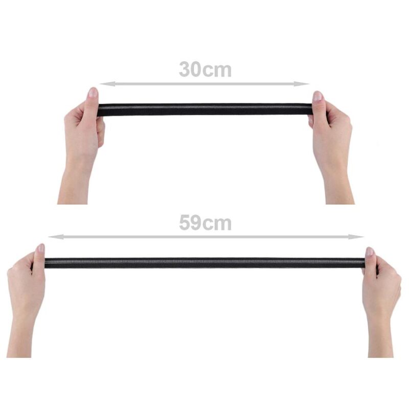 Kummikant, 20 mm, must hõbedase triibuga - Image 3