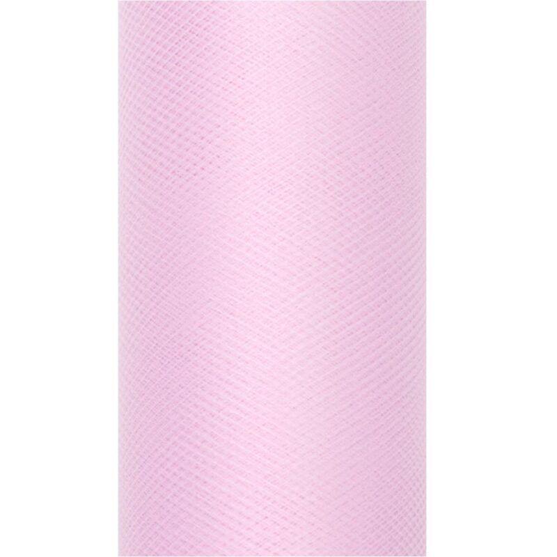 Tüll rullis, 30 cm x 9 m, heleroosa